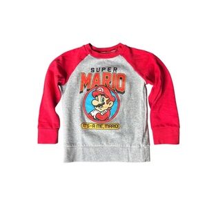 Jumping Beans Super Mario Sweatshirt - Red and Gray